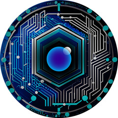 Poster - eye future digital network technology background