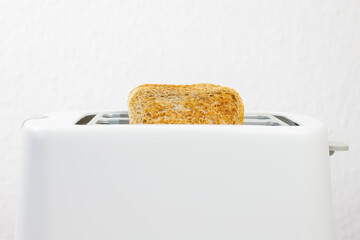 Wall Mural - toaster with toasted bread inside. breakfast with toast