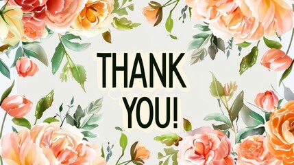 Blooming Appreciation: Floral Thank You Card Design