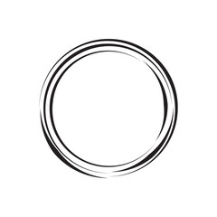 Wall Mural - hand drawn vector circle sketch.abstract circular doodle round circles geometric element.