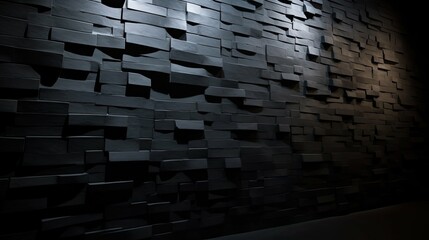 Wall Mural - geometric dark bricks