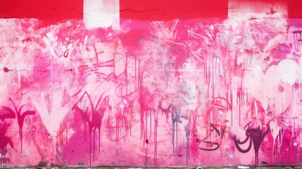 Poster - bold red and pink spray paint background