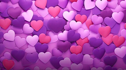 Poster - he pink purple heart background