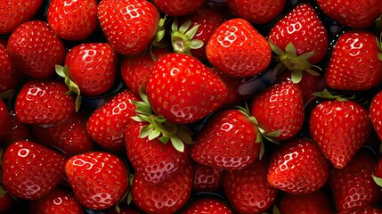 Poster - ripe farm strawberry fruit