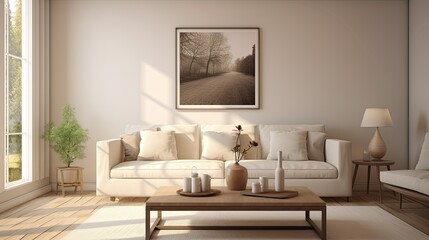 Canvas Print - inviting simple home interior