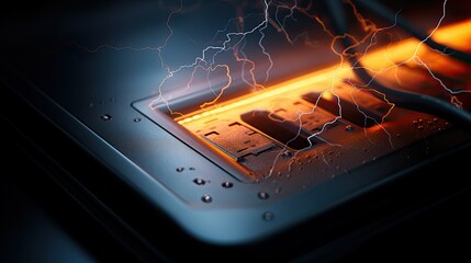 Canvas Print - energy batteries charging lightning