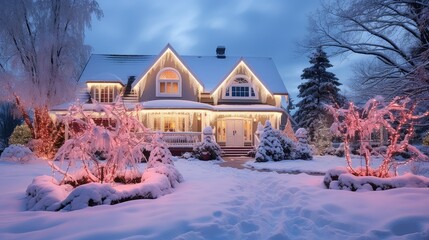 Poster - festive christmas lights outdoor