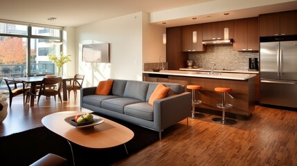 Sticker - sleek modern condo interior