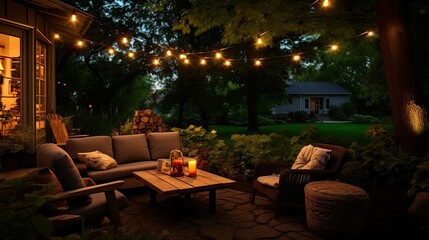 Wall Mural - pathway yard lights