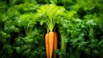 Poster - colorful small carrot background