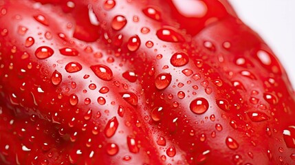 Poster - red macro pepper isolated