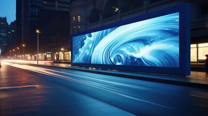 Poster - water blue wave graphic