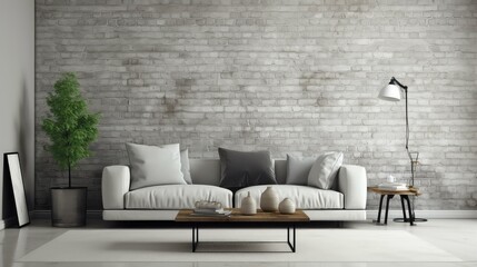 Wall Mural - living white grey background