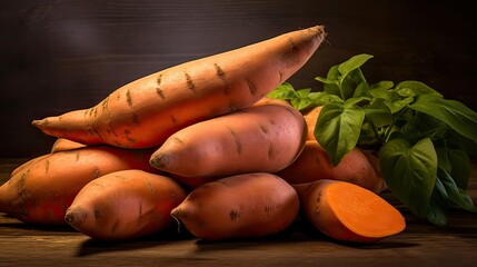 Poster - harvest orange sweet potato