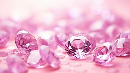 Canvas Print - luxurious pink diamond background