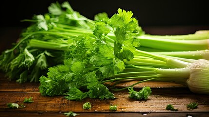 Canvas Print - healthy background celery fresh