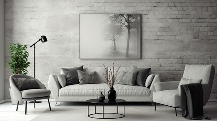 brick white grey background