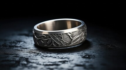 Poster - ring grunge silver