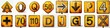 © vector_master - Yellow Road traffic sign Lettering Typeface. AI generated illustration