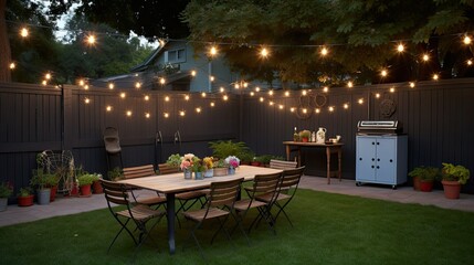 Sticker - warm string lights chalkboard