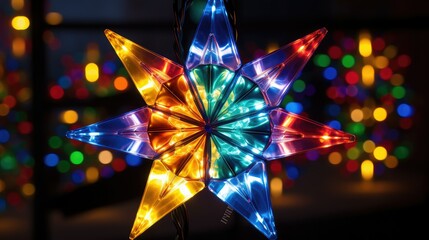 Poster - festive christmas lights stars