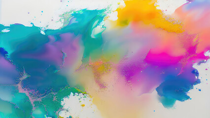 Poster - Abstract color splash, exploding colorful pigments, particles artistic concept background.