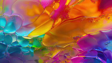 Poster - Abstract color splash, exploding colorful pigments, particles artistic concept background.
