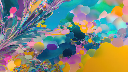 Poster - Abstract color splash, exploding colorful pigments, particles artistic concept background.