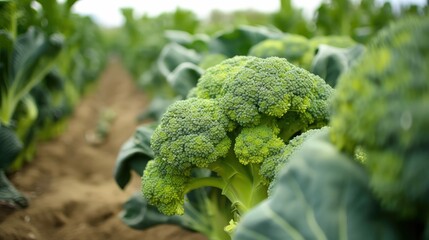 Wall Mural - organic vegetable broccoli fresh