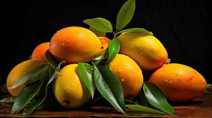 Poster - juicy sweet mango fruit