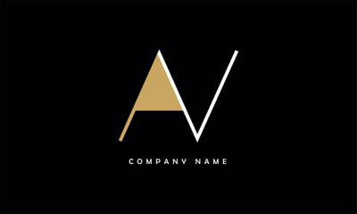 Sticker - AV, VA, A, V Abstract Letters Logo Monogram
