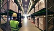 © Photo by mQ - A warehouse full of shelves with goods, automated transport systems, forklifts, warehouse workers