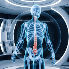 Wall Mural - 3d rendered illustration of x ray human body