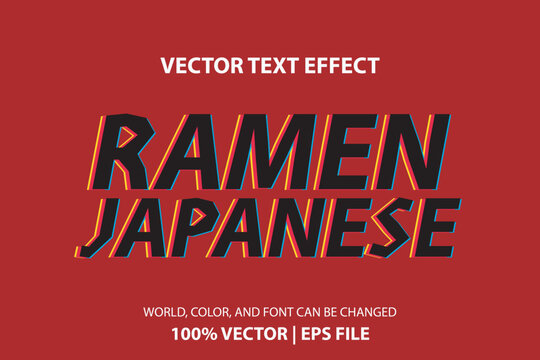 vector text effect logotype Japanese Ramen