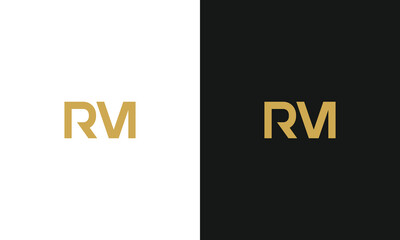 monogram r m rm mr logo template for gym sport technology farm