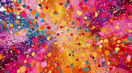 Wall Mural - vibrant carnival confetti explosion colorful abstract illustration