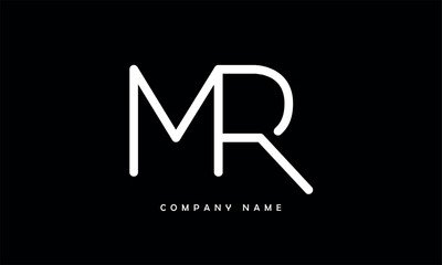 MR, RM, M, R Abstract Letters Logo Monogram