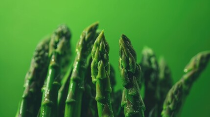 Poster - Close up of a bunch of fresh asparagus, perfect for food and health-related designs