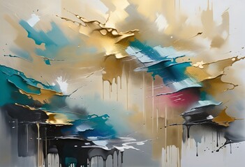 Wall Mural - Colorful Abstract Artwork: A Splash of Creativity