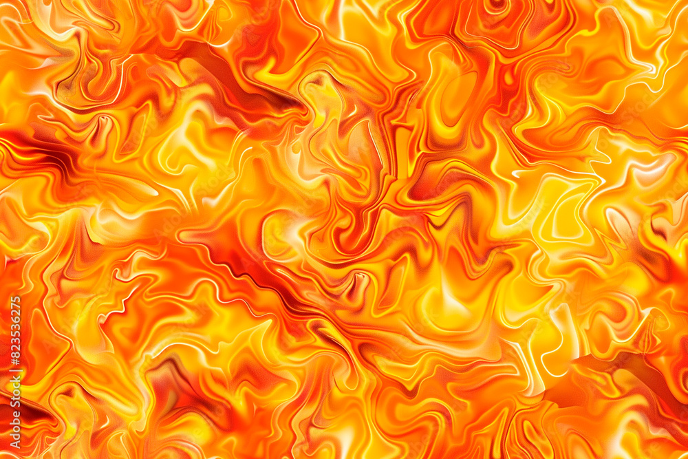 Abstract molten lava pattern in vibrant shades of orange and yellow ...