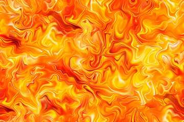 Wall Mural - Abstract molten lava pattern in vibrant shades of orange and yellow, creating a seamless fiery background perfect for bold and dynamic decoration concepts