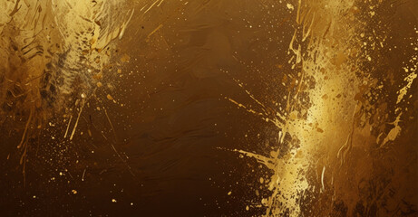 Abstract gold liquid background water drops