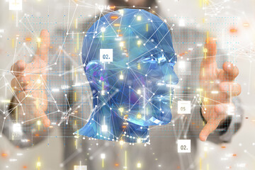 Leinwandbilder - digital medical futuristic interface 3D rendering