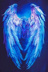 Poster - design, wings, angel
