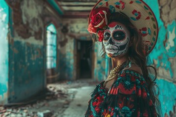 day of the dead. charming and dangerous skull