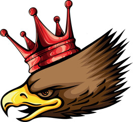 Sticker - Mascot Head of an Eagle vector illustration design