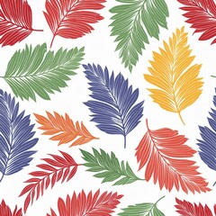 Naklejka na meble seamless pattern with leaves
