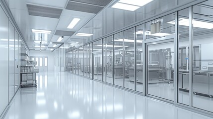 Wall Mural - an industrial design of a pharmaceutical clean room