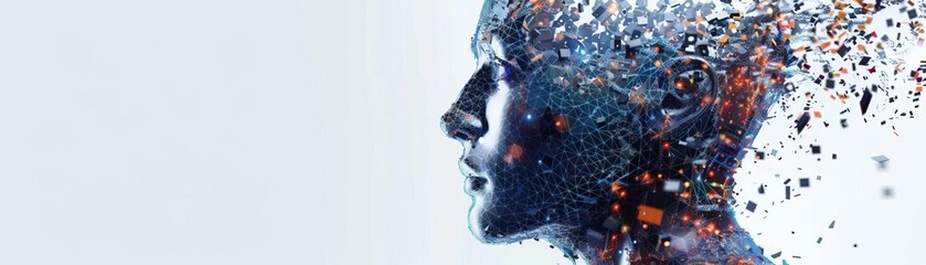 3 Photo of a digital framework with AI text overlaid on a white background