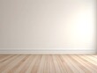 © yelosole - Elegant Minimalist Interior with Empty White Wall and Wooden Flooring